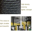 White Tech 10 MM Static Kernmantle Rock Climbing Rope, Rappelling Rope for Outdoor, Hiking Safety Escape Rope, Rescue Parachute Rope, Mountaineering, Hauling, Static Climbing Rope