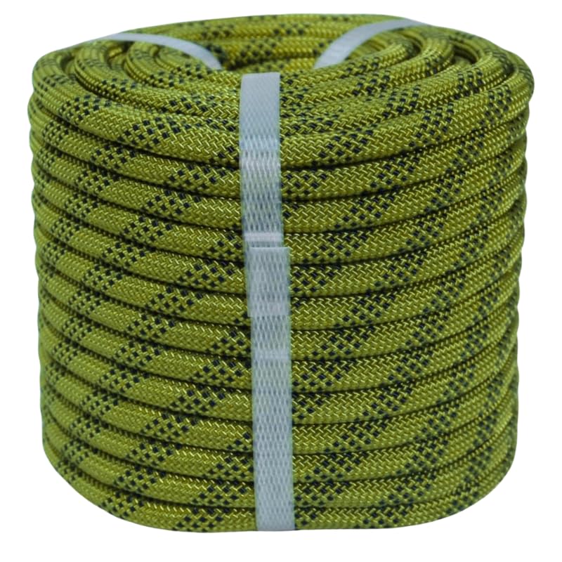 ✅【High Quality】:This Static Climbing Rope using the high tenacity Nylon material which is compact and well elaborated rope construction, super firm and adding to its excellent outdoor environment adaptation. With a smooth grip, supple for handling, flexible and easy to tie knots. ✅High Strength: White Tech 12 MM 100 Mtr rock climbing rope are designed to handle heavy loads with 32 KN breaking strength and maintain their integrity. They are often made from durable nylon material ✅Durable Nylon Construction: High-quality Nylon material, static rope design enhances stability during climbs. A versatile and durable choice for mountain climbing, rock climbing, and various outdoor activities. ✅Versatile for All Climbers: Ideal for indoor and outdoor climbing, professional-grade performance for enthusiasts and pros. This climbing rope is a professional climbing rope suitable for climbers of all levels. ✅Wide Application: This Static Climbing Rope is a good helper for outdoor mountaineering, tree climbing, escaping, hiking, camping, hammock, swing,fishing. etc. Note: This climbing rope is marked as a static rope. ✅Versatile: Strong braided rope which is lightweight and multi-purpose, will be convenient to carry and use. It will be suitable for Rescue Operations , Rock Climbing , Sport Climbing , Mountaineering , Camping , Construction lifting, tree ✅ Versatile and reliable, our static climbing rope is suitable for various applications. Whether you're rock climbing, rappelling, performing industrial work, or engaging in rescue operations, trust this rope to provide the support you need.