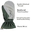 White Tech Anti-Slip Slithering Rappelling Mitten Gloves Perfect for Zip Line, Climbing,Mountain Climbing Activities