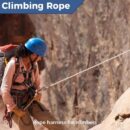 White Tech Rock Climbing Rope 12mm  32KN Breaking Strength Ideal for Zipline,Mountaineering & Rock Climbing, Rappelling Rope, Rescue and Safety Durable Nylon Construction Lightweight (Red)