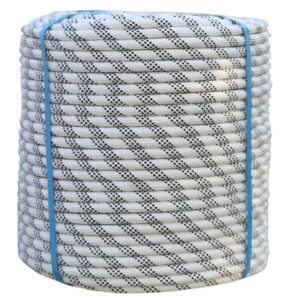 White Tech Premium Climbing Rope (10.5MM, 100 MTR) 23 KN Breaking Strength Ideal for Mountaineering & Rappelling Rope, Rescue and Safety Durable Nylon Construction Lightweight