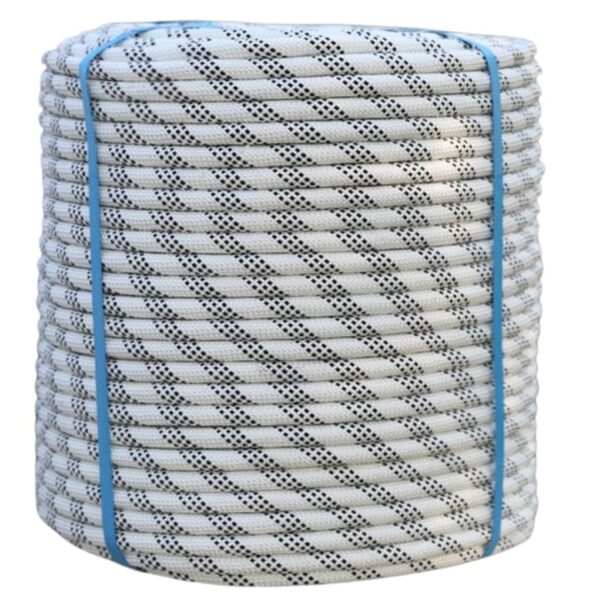 White Tech Premium Climbing Rope (10.5MM, 100 MTR) 23 KN Breaking Strength Ideal for Mountaineering & Rappelling Rope, Rescue and Safety Durable Nylon Construction Lightweight