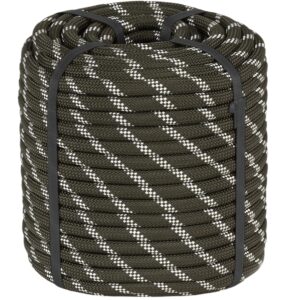White Tech Static Kernmantle Rock Climbing Rope, Rappelling Rope for Outdoor, Hiking Safety Escape Rope, Rescue Parachute Rope, Survival Accessory Safety (8MM,100 MTR)