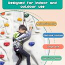 White Tech 48 Packs Rock Climbing Holds for Kids &Adults, Indoor & Outdoor Rock Climbing Kit,Climbing Rock Wall Grips with Mounting Hardware Playground Set Ninja Tree Climbing (Pack of 48 with Kit)