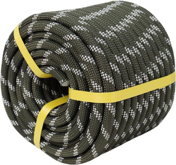 White Tech Static Climbing Rope (10.5mm 100 Mtr) Nylon 23 KN Breaking High Strength Industrial Safety Rope, Hiking Climbing Fire Escape Rappelling Construction Climbing Rope - Image 4