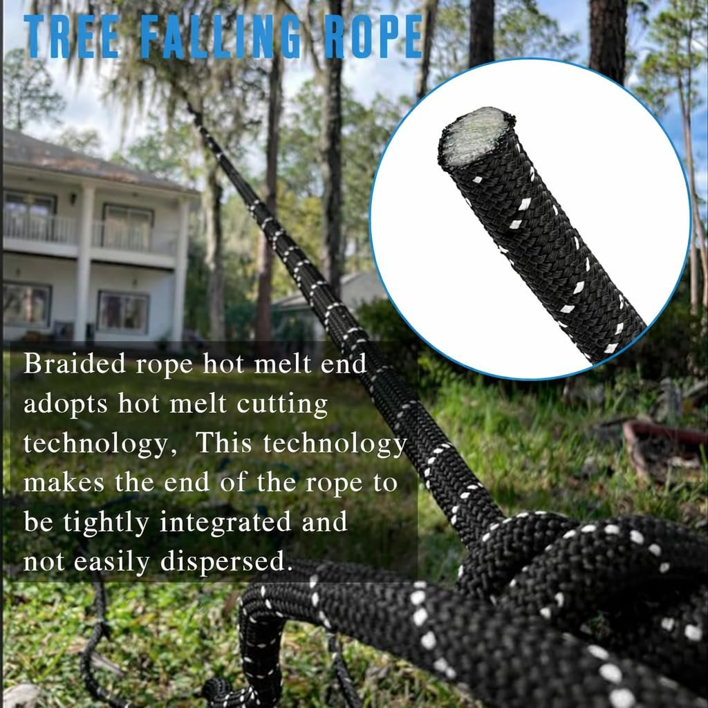 White Tech Static Climbing Rope 10.5mm 100 Mtr Multipurpose Rope (Black) - Image 4