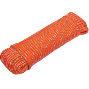 White Tech 6mm Accessory Cord Climbing Rope (50Mtr) for Rock Climbing Accessories Cord Double Braid Nylon Cord, Survival,Firestarter, Fishing Line, Duty Camping All-Purpose Utility Rope