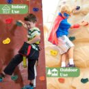 White Tech 48 Packs Rock Climbing Holds for Kids &Adults, Indoor & Outdoor Rock Climbing Kit,Climbing Rock Wall Grips with Mounting Hardware Playground Set Ninja Tree Climbing (Pack of 48 with Kit)