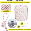 White Tech 12mm Climbing Static Rope Nylon 32 KN Breaking High Strength Industrial Safety Rope, Hiking Climbing Fire Escape Rappelling Construction Height Ideal