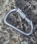 IBS Steel Heavy-Duty Climbing Carabiner 23KN Screw Locking Karabiner Hook Clip with Quick Lock for Rock Climbing, Hiking, & Outdoor Activities Rappelling
