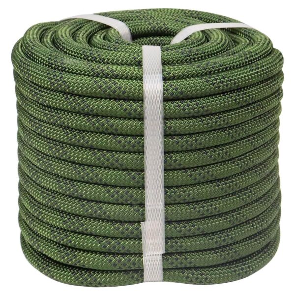 White Tech 10.5MM 100MTR Static 100% Nylon Climbing Rope (Army Green) Heavy Duty Climbing Rope Rescue, Rappelling Rope, Mountaineering, Rescue and Safety Military Survival Gear