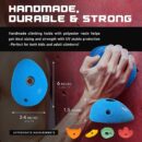 WT Super Strong Rock Climbing Holds (20-Set) |Multicolor|Climbing Stone for Kids, Adult Playground Wall/Wood |Indoor and Outdoor| with Hardware Kit |DIY Installation|