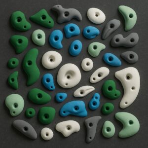 White Tech 30 Pro Premium Resin Rock Climbing Holds Designed for Beginners Climbing Wall Bouldering Gym Holds | Pastel Colour Multisize Wall Grips Indoor/Outdoor