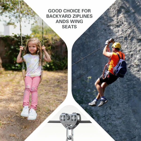 IBS Tendom Pulley Zipline Pulley 30KN Trolley Rescue Double Pulley | Heavy-Duty Aluminium Alloy - Image 5