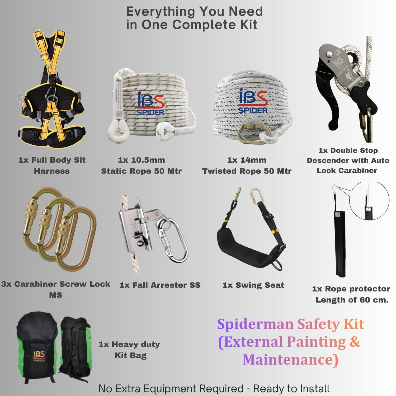 IBS Spiderman Safety Kit External Painting & Maintenance Kit - Image 2