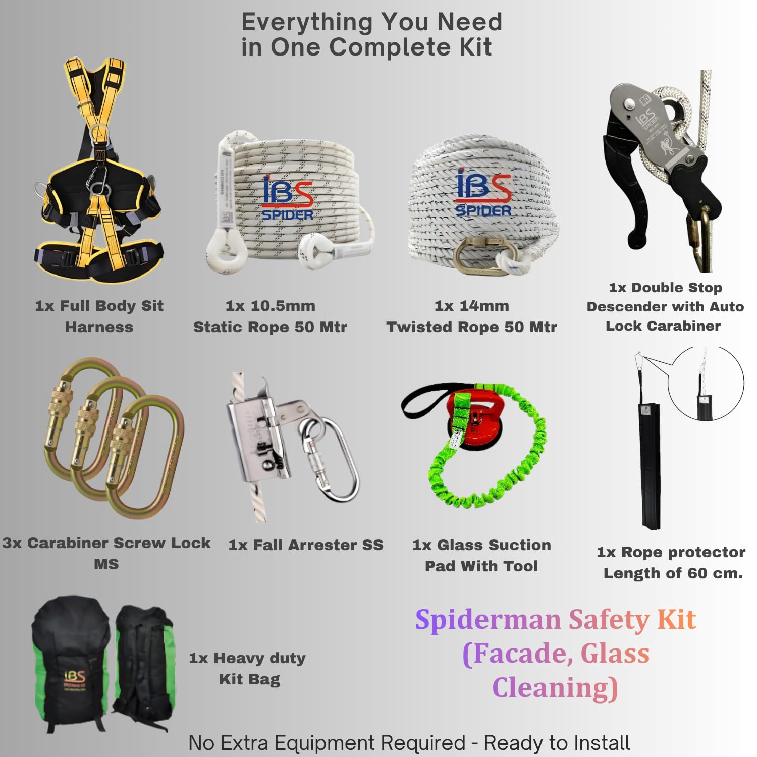 IBS Spiderman Safety Kit for Facade Glass Wall Cleaning Kits - Image 2
