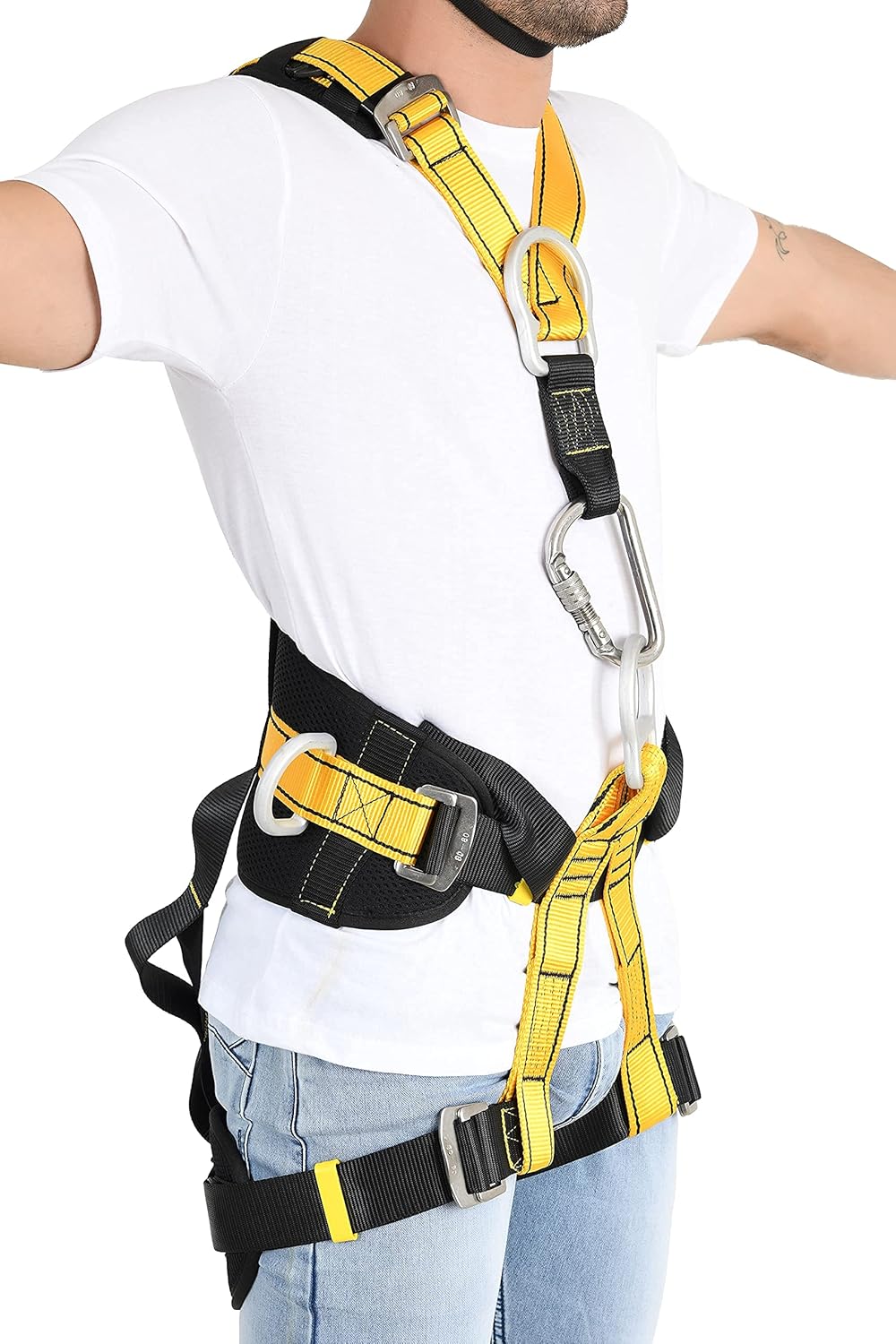 IBS Full Body Padded Safety Harness - Men's Safety Belt for Construction Height | Industrial-Grade Safety Solution for Construction, Industrial Work - Image 2