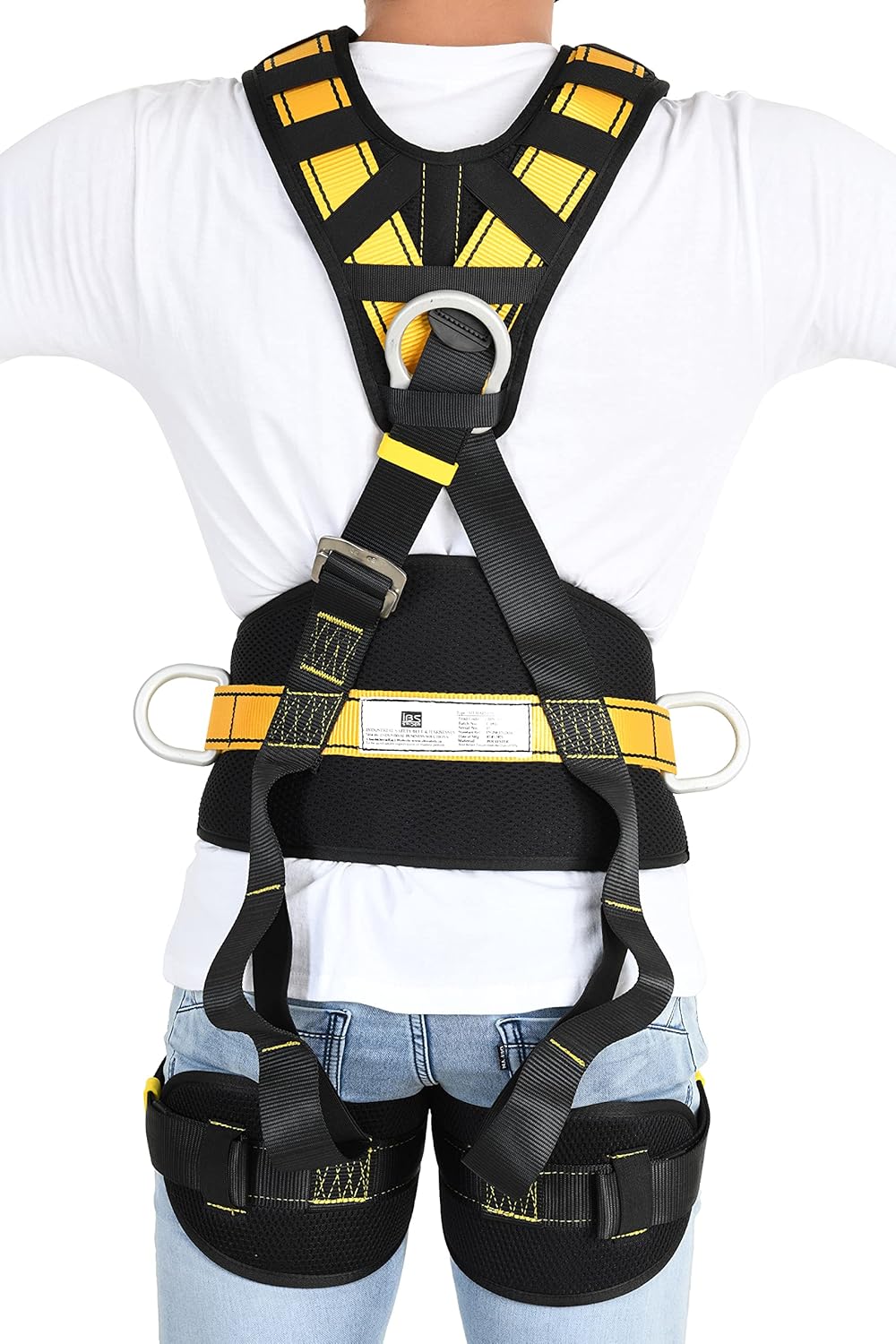 IBS Full Body Padded Safety Harness - Men's Safety Belt for Construction Height | Industrial-Grade Safety Solution for Construction, Industrial Work - Image 4