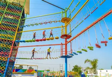 White Tech Adventure Tower Installation