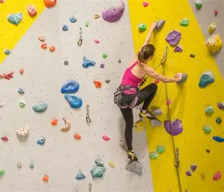 White Tech Rock Climbing Installation