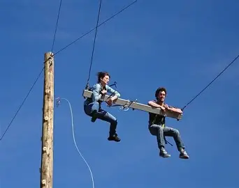 White Tech Giant Swing Installation