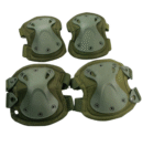 White Tech Tactical Combat Knee and Elbow Protective Pads Set - Green