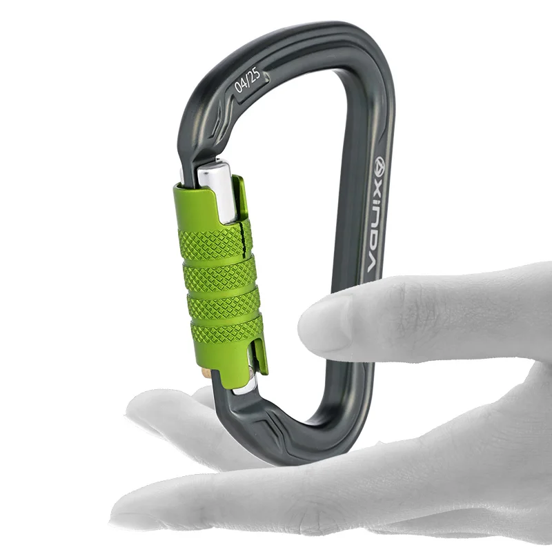 Xinda H-Series D-Shaped Auto-Lock Main Carabiner Mountaineering, Rock Climbing 30Kn Breaking Strength - Image 3