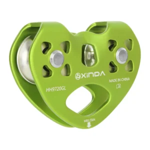 double sheave zipline pulley, zipline roller, zipline wheel trolley, zipline cable trolley, zipline rope trolley, pulley for steel cable, pulley for zip wire, adventure park equipment, zipline adventure park, canopy tour equipment, outdoor zipline gear, zipline safety gear, double wheel zipline trolley, professional zipline equipment