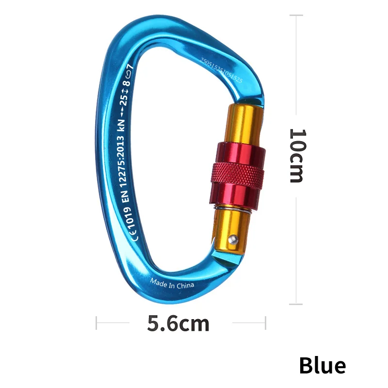 Xinda Professional Screw Lock Climbing Carabiner (XDQ9628Blue) - Image 5