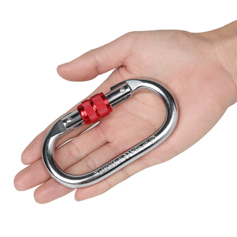 Xinda Steel Ovel Screw Lock Climbing Carabiner 25kn Breaking Strength (XDQ96068) - Image 5