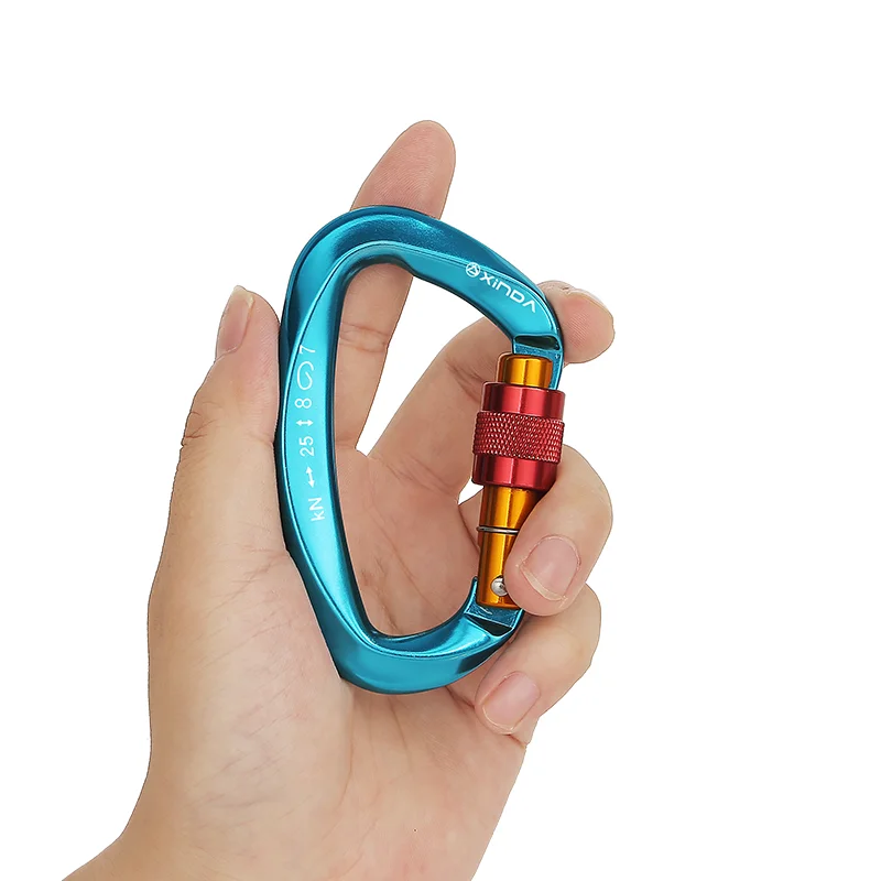 Xinda Professional Screw Lock Climbing Carabiner (XDQ9628Blue) - Image 6