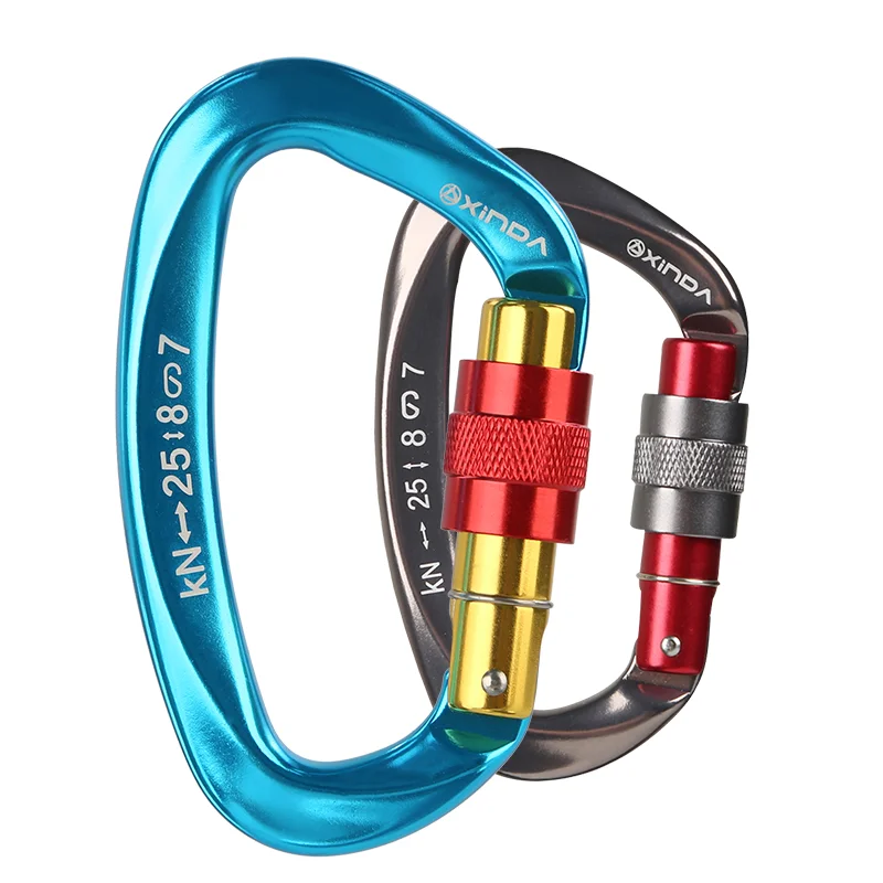 Xinda Professional Screw Lock Climbing Carabiner (XDQ9628Blue) - Image 2