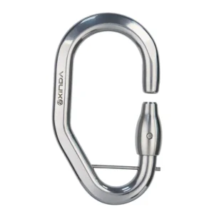 Xinda Stainless Steel Main Carabiner for Jungle Crossing, Via Ferrata, Expansion Training, Tree Adventure — Continuous Protection, Non-Detachable