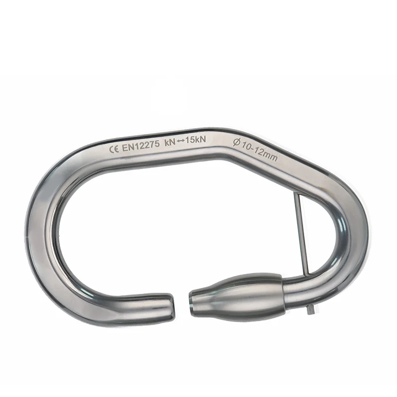Xinda Stainless Steel Main Carabiner for Jungle Crossing, Via Ferrata, Expansion Training,Tree Adventure Continuous Protection, Non-Detachable - Image 2