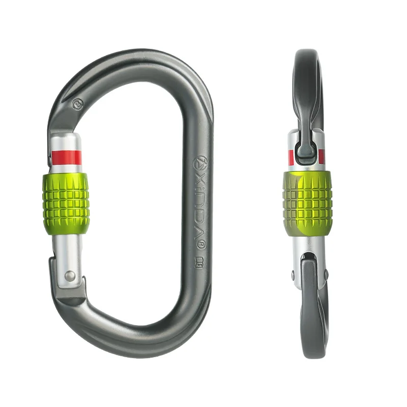 Xinda 3rd Generation H-Series O-Shaped Main Lock for Outdoor Rock Climbing, Mountaineering, Aerial Work, Safety Carabiner, Rappelling, and Caving Equipment